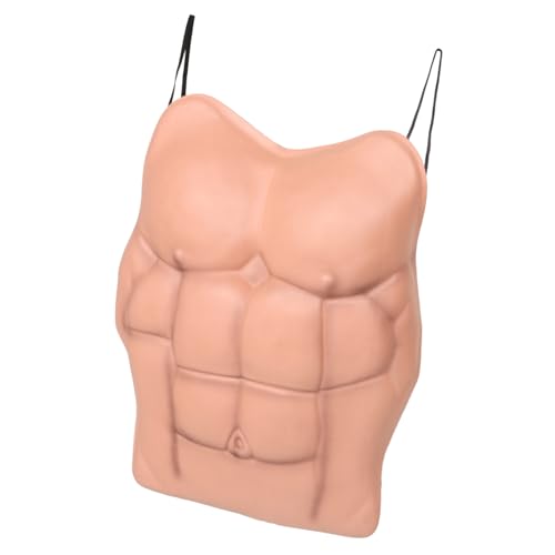 IMIKEYA Realistischer Muskelanzug für Männer Halbkörper Eva Bodysuit mit Gefälschter Muskelbrust für Halloween und Kostümpartys Leicht Atmungsaktiv und Pflegeleicht von IMIKEYA
