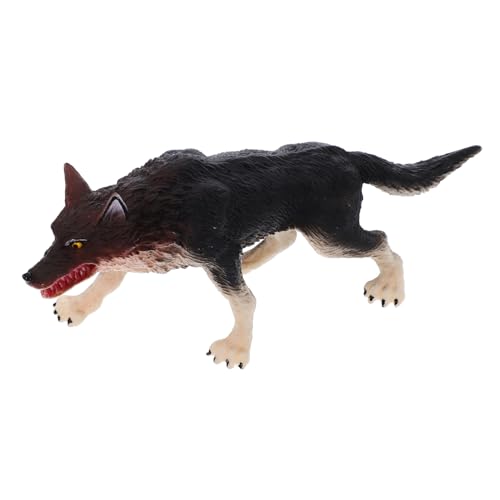 IMIKEYA Realistisches Simulations-wolfsmodell, Kognitive Gefälschte Wolfsfigur, Kleines Gefälschtes Wildtiermodell von IMIKEYA
