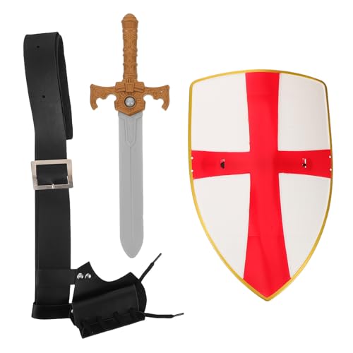 IMIKEYA Renaissance-Zubehör: Ritterschild, Spielzeugschwert, mittelalterlicher Gürtel und Schwerthalter für Halloween-Cosplay – Piratenkostüm-Set, -Zubehör für das Mittelalter IMIKEYA Renaissance-Zubehör: Ritterschild, Spielzeugschwert, mittelalterlicher Gürtel und Schwerthalter für Halloween-Cosplay – Piratenkostüm-Set, -Zubehör für das Mittelalter von IMIKEYA