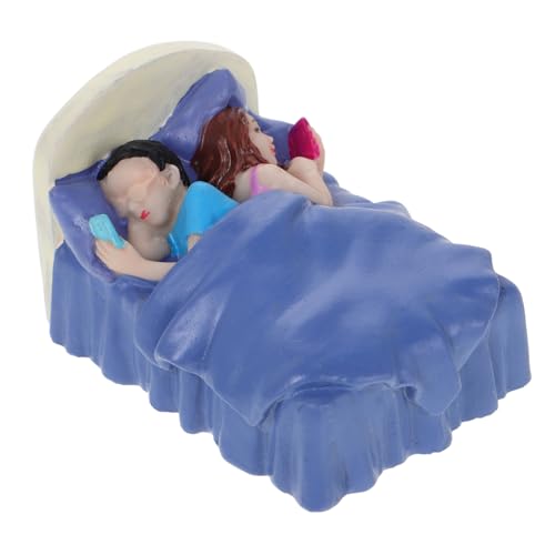 IMIKEYA Sandtischzubehör Hochzeitspaarfiguren Mini-Paar-Statue Paar Tortenaufsatz Mini-puppenhaus-Dekoration Kinderparty Gefälligkeiten Paar Puppen Skulptur Matschige Zappelspielzeuge Harz von IMIKEYA