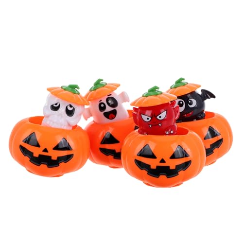 IMIKEYA Satz Halloween-kettenspielzeug Halloween-skelettpfähle Halloween-Banner Süßer Aschenbecher Frühling Festival Red Envelope Süße Accessoires Autoantennendekorationen Orange Plastik von IMIKEYA