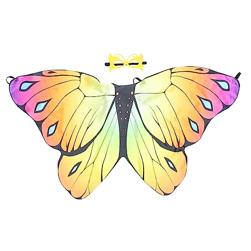 IMIKEYA Schmetterlingsflügel Kostüm für Teiliges Set für Halloween und Cosplay Weicher Umhang für Festlichkeiten für Bühnenaufführungen und Partys von IMIKEYA
