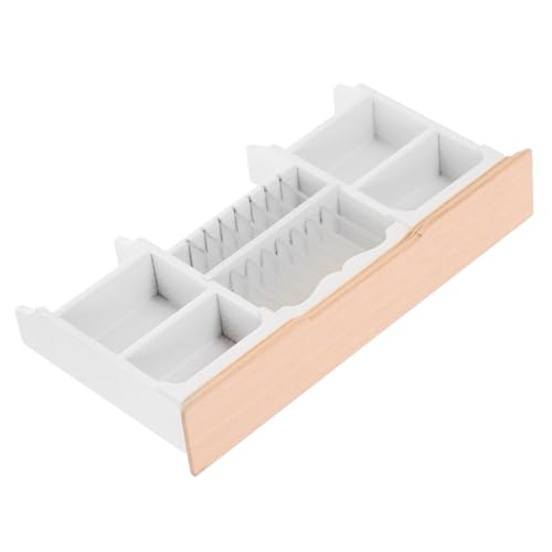 IMIKEYA Schrank Weißer Küchenmöbel Schrank Für Puppenhaus Dekoration Für DIY Layouts Und Kreative Mini Hausgestaltungen von IMIKEYA