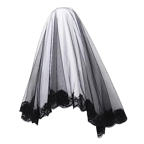 IMIKEYA Schwarzer Hochzeits Schleier für Halloween Einzigartiger Brautschleier für Gothic Kostüme Leicht und für Halloween Partys IMIKEYA Schwarzer Hochzeits Schleier für Halloween Einzigartiger Brautschleier für Gothic Kostüme Leicht und für Halloween Partys von IMIKEYA