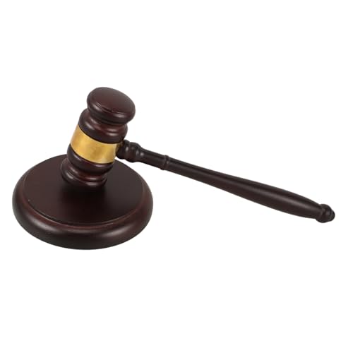 IMIKEYA Set Auktionshammer Richterhammer Und Blockhammer Richterkostüm Hammer Basishalter Auktionspaddel Spielzeughammer Anwaltskanzlei Richterhammer Schreibtischzubehör Holz von IMIKEYA