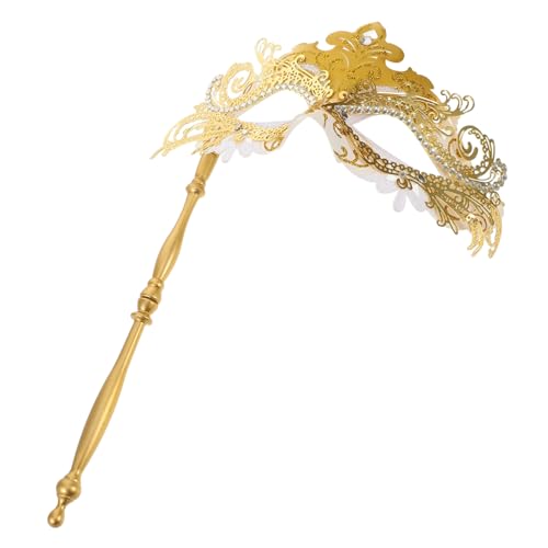 IMIKEYA Shiny Halbe Masquerade Maske mit Abnehmbarem Stab Venezianische Karnevalshandmaske mit Einzigartigem Drachenmuster Handgehaltene Kostümaccessoire für Damen Halloween Hochzeit Ball IMIKEYA Shiny Halbe Masquerade Maske mit Abnehmbarem Stab Venezianische Karnevalshandmaske mit Einzigartigem Drachenmuster Handgehaltene Kostümaccessoire für Damen Halloween Hochzeit Ball von IMIKEYA