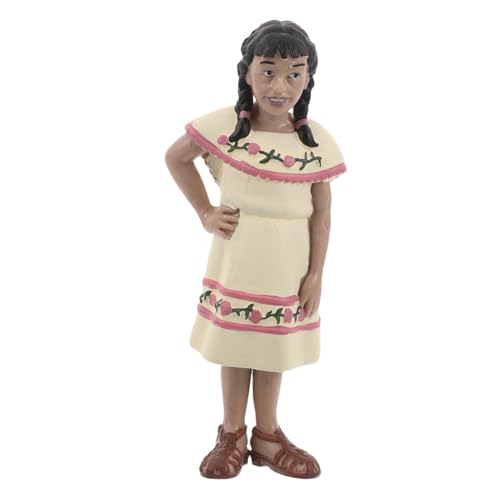 IMIKEYA Simulationscharaktermodell Menschen Zahlen Mädchenfiguren-Ornamente Bauernminiatur Frauen Figur urkomische Paare-Kostüme Leuchttischmanipulationen Cookeez Dino PVC von IMIKEYA