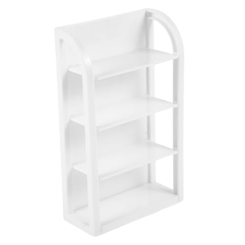 IMIKEYA Simulierte Regale Puppe Brotausstellungsständer Anzeige Miniatur Dolly Regal Spielzeugregal Mini-Display-Regal winzige Möbel Plastik Weiß von IMIKEYA