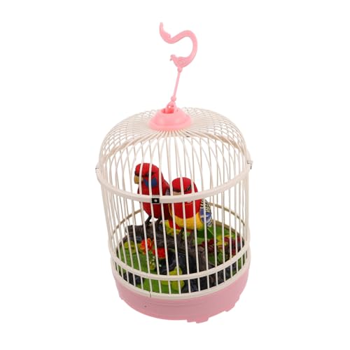 IMIKEYA Simulierter Vogelkäfig Spielzeugvögel Vogel Im Käfigspielzeug Sprechendes Vogelspielzeug Für Singender Vogel Plastik von IMIKEYA