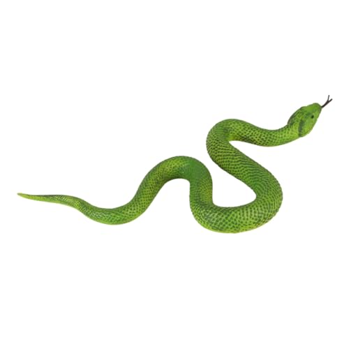 IMIKEYA Simuliertes Schlangenmodell Grün Soft TPR Dekofigur für Streiche Realistische Schlangenfigur für Desktop Dekoration und Naturwissenschaftliche Bildung von IMIKEYA