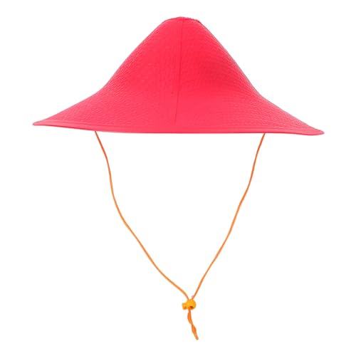 IMIKEYA Sonnenhut Samurai-Hut Reishut Asiatischer Hut Japanischer Hut Chinesischer Kegelhut Konischer Hut Orientalischer Cosplay-Hut Für Kinder Kinderparty Cosplay Rot von IMIKEYA