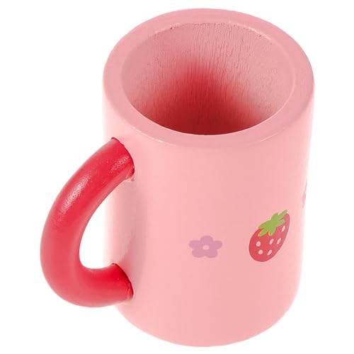 IMIKEYA Spielhaus Küchenutensilien Winzige Kaffeetasse Mini-Foto-Requisite Mini-wasserbecher Mini-tassen Mini-hausmilchbecher Miniaturen Für Kleiner Becher Mini-Becher Rosa Holz von IMIKEYA