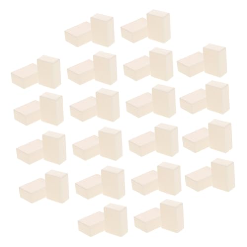 IMIKEYA Spielsteine Quadratisch Weiß Schachfigur Blanke Spielsteine Dame Brettspiel Für Erwachsene Neuneckiges Outdoor Spiel Rotierendes Schach Stapelblöcke Bauspiele Beige von IMIKEYA