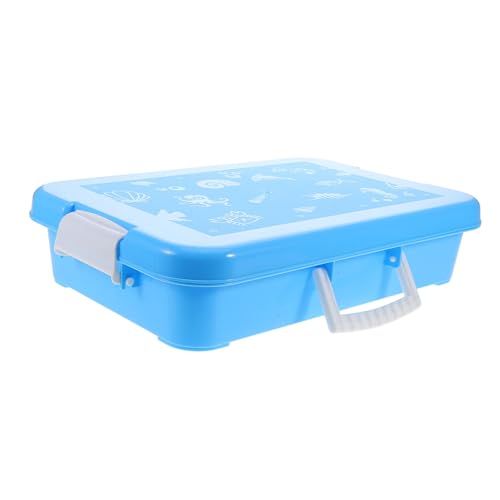 IMIKEYA Spielzeuge mit sensorischen Behältern aufbewahrungsbox für sandkasten Koffer Großer -Aufbewahrungsorganisator Sand Sandtray Plastik Blue von IMIKEYA