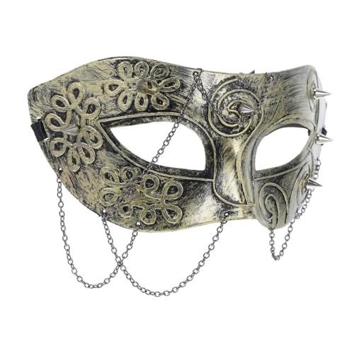 IMIKEYA Steampunk Halbgesichts Maske Metalloptik mit Ketten Herren Damen für Halloween Karneval Bühne Cosplay Party und Fotoshooting IMIKEYA Steampunk Halbgesichts Maske Metalloptik mit Ketten Herren Damen für Halloween Karneval Bühne Cosplay Party und Fotoshooting von IMIKEYA