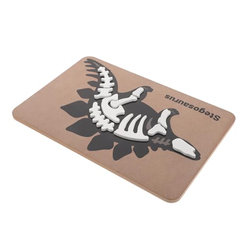 IMIKEYA Stegosaurus -Puzzlespielzeug Dinosaurier Puzzle Holzpuzzle Dinosaurier Dinosaurierskelette für sensorischer Behälterfüller hölzern Black von IMIKEYA