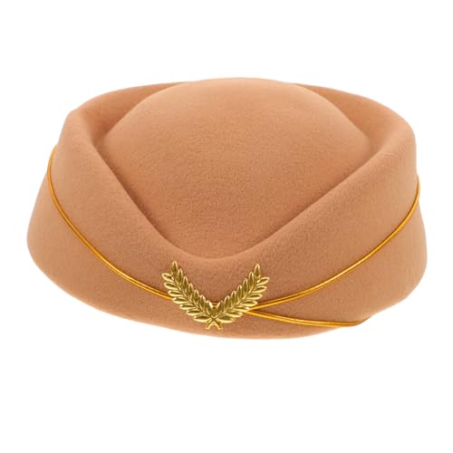 IMIKEYA Stilvolle Damen Filz Flugbegleiter Hut Airline Stewardess Kostüm Bühne Cosplay Zubehör IMIKEYA Stilvolle Damen Filz Flugbegleiter Hut Airline Stewardess Kostüm Bühne Cosplay Zubehör von IMIKEYA