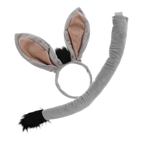 IMIKEYA Stirnband- -Set Ohren Halloween Party Herr aus Kostüm-Kit Esel-Stirnband Eselkostüm für Erwachsene tierische stirnbänder Plüsch Grey IMIKEYA Stirnband- -Set Ohren Halloween Party Herr aus Kostüm-Kit Esel-Stirnband Eselkostüm für Erwachsene tierische stirnbänder Plüsch Grey von IMIKEYA