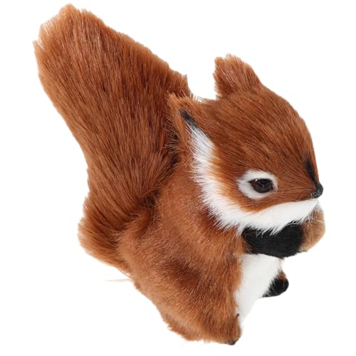 IMIKEYA Stofftiermodell Simulation Eichhörnchen Plüschtier Waschbär Plüsch Realistische Kuscheltiere Lebhaftes Pelziges Eichhörnchen Simulationstiermodell-Ornamente Plastik Brown von IMIKEYA