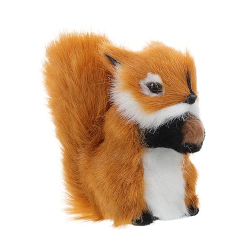 IMIKEYA Stofftiermodell kleines ausgestopftes Eichhörnchen falsches Eichhörnchen Plüscheichhörnchen Realistische Tierfigur deko Eichhörnchen-Plüschornament Capybara-Figuren Kunstpelz von IMIKEYA