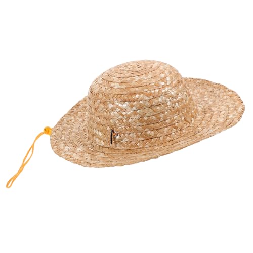 IMIKEYA Strohhut Sonnenschutz Weitkrempiger Sommerhut für Jungen Mädchen Outdoor Strand Party Fotografie Requisit DIY Material Leicht Langlebig Vielseitig Verwendbar von IMIKEYA