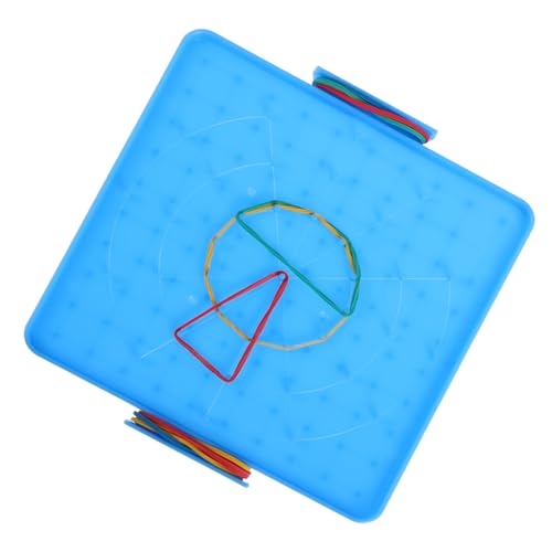IMIKEYA Studenten-Pinnwand Steckbrett für den Schreibtisch mathematisches Brettspielspielzeug geformte Steckbretter Homeschool -Vorräte Geobrett Teilungsmanipulationen Plastik Blue von IMIKEYA