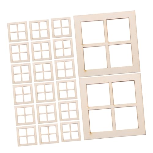 IMIKEYA Stück Unlackierte Holzfenster für DIY Dekoration Realistische Möbelaccessoires für Miniaturmodelle von IMIKEYA