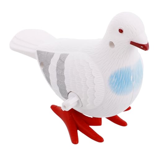 IMIKEYA Taube aufziehbares Tiere Retro Tier Vintage Mini-Vögel Vogel-Statue kleine Vogelfiguren Vogel Figur Plastik Weiß von IMIKEYA
