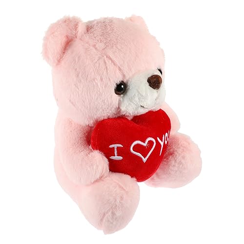 IMIKEYA Teddybär Valentine Weichspielzeug Valentinstags -bärenspielzeug Valentinstag Valentinstagsbär Valentines Für Freundin Tragen Entzückendes Tierspielzeug Plüsch Rosa von IMIKEYA