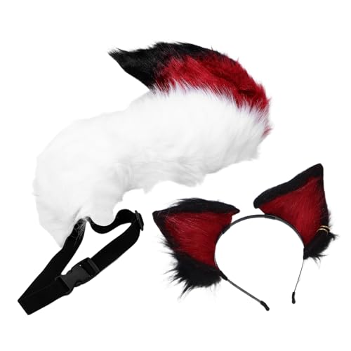 IMIKEYA Teiliges Fox Cosplay mit Plüsch-ohren und Realistisch Gestaltetes Halloween Kostümzubehör Bequemes Stirnband für Erwachsene für Maskeraden und Rollenspiele von IMIKEYA