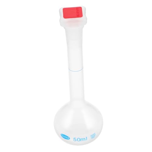 IMIKEYA Testvolumetrienkolben Für Laborwissenschaft Messflasche Präziser Volumetrischer Kolben Für Chemie Flüssige Probenahme Behälter Kleine Plastikflasche Für Experimente (50 Ml) von IMIKEYA