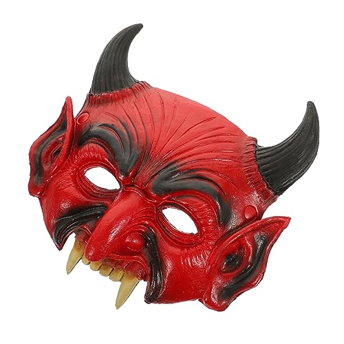 IMIKEYA Teufelsmaske für Halloween Gruselige Halbmaske mit Hörnern für Kostümpartys und Maskeraden Robustes Material Auffälliges Design für Unvergessliche Halloween IMIKEYA Teufelsmaske für Halloween Gruselige Halbmaske mit Hörnern für Kostümpartys und Maskeraden Robustes Material Auffälliges Design für Unvergessliche Halloween von IMIKEYA