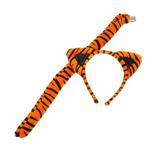 IMIKEYA Tigerohr Stirnband mit Satz Cosplay Kostüm Zubehör für Halloween und Tierpartys Leichtes Material Dekorativ für Erwachsene IMIKEYA Tigerohr Stirnband mit Satz Cosplay Kostüm Zubehör für Halloween und Tierpartys Leichtes Material Dekorativ für Erwachsene von IMIKEYA