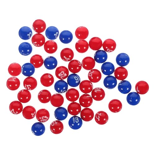 IMIKEYA Tombola-Bälle 1–35 Rote Zahlen-Bingobälle 1–12 Blaue Bingo-Kugeln Mini-Zahlenball Kleine Nummerierte Plastikballspiele Für Spieleabende Aktivitäten von IMIKEYA