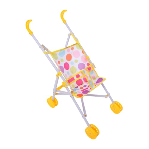 IMIKEYA Trolley- Stoff Party Dolly Puppenbuggy Sitz Kinderwagenspielzeug Vorgeben Miniatur Mädchen Puppenwagen Simulation Colorful Abs von IMIKEYA