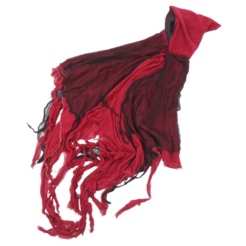 IMIKEYA Umhang Mit Kapuze: Gruseliges Sensenmann-Kostüm Halloween-Cosplay-Umhang Umhang – Zaubererrobe Für Männer Und Frauen Roter Umhang Kostüm-Outfit Für Spukhäuser Halloween-Party von IMIKEYA