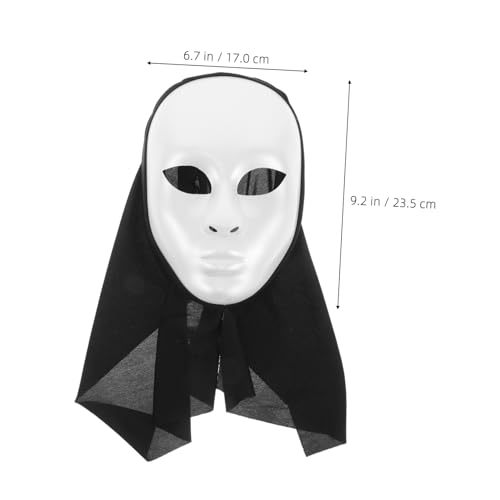 IMIKEYA Unisex Vollgesichtsmaske Weiß Elastisch Verstellbar Komfortabel für Tanzparty und Themenveranstaltungen Purge Kostüm für Damen und Herren von IMIKEYA
