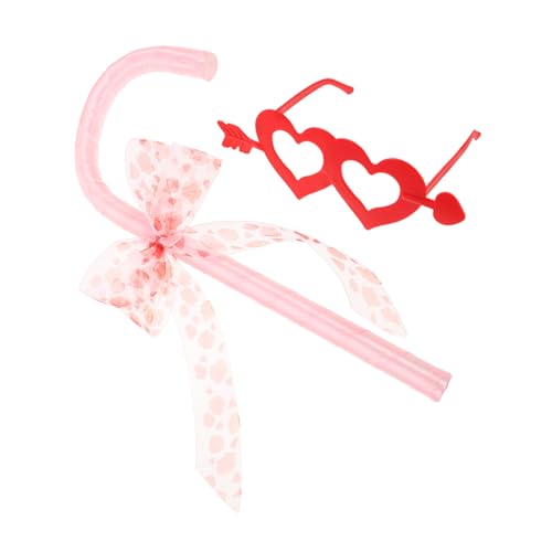 IMIKEYA Valentinstag Kostüm-Accessoires Schleifen-zuckerstangen Requisiten mit Herzförmiger Sonnenbrille für Halloween Tanz Cosplay-Party IMIKEYA Valentinstag Kostüm-Accessoires Schleifen-zuckerstangen Requisiten mit Herzförmiger Sonnenbrille für Halloween Tanz Cosplay-Party von IMIKEYA