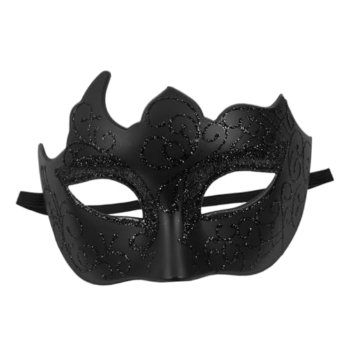 IMIKEYA Venezianische Halbmaske aus Robustem Kunststoff Stilvolle Schwarze Maskerade Maske für Damen und Herren Vielseitig Einsetzbar für Fasching Karneval Halloween und Kostümpartys IMIKEYA Venezianische Halbmaske aus Robustem Kunststoff Stilvolle Schwarze Maskerade Maske für Damen und Herren Vielseitig Einsetzbar für Fasching Karneval Halloween und Kostümpartys von IMIKEYA