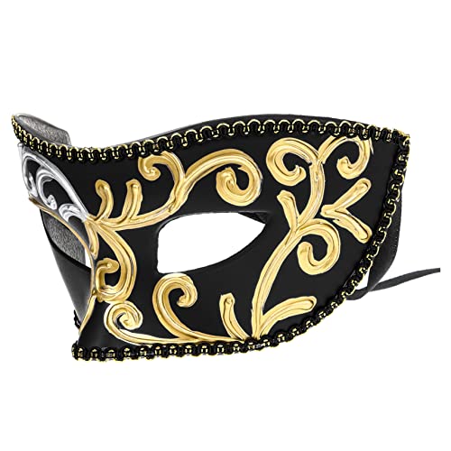 IMIKEYA Venezianische Halbmaske im Vintage Stil für Karneval und Maskenbälle Cosplay Maske für Halloween Geburtstagsfeiern und Themenpartys IMIKEYA Venezianische Halbmaske im Vintage Stil für Karneval und Maskenbälle Cosplay Maske für Halloween Geburtstagsfeiern und Themenpartys von IMIKEYA
