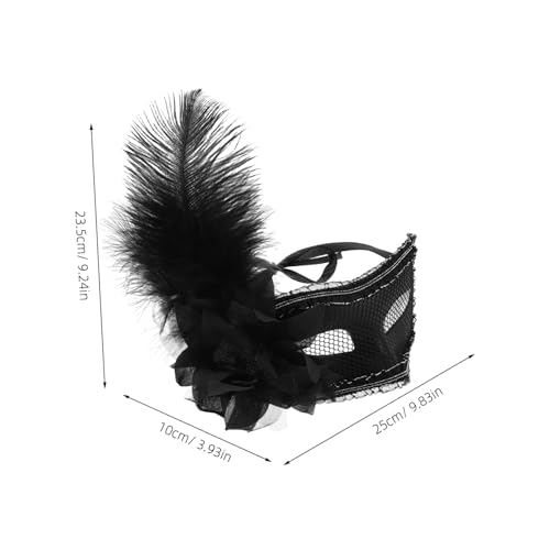 IMIKEYA Venezianische Maske Damen Spitze Masquerade Maskeraden Maske mit Federn Elegant für Hochzeiten Karneval Halloween Themenparty Cosplay Kostüm Zubehör IMIKEYA Venezianische Maske Damen Spitze Masquerade Maskeraden Maske mit Federn Elegant für Hochzeiten Karneval Halloween Themenparty Cosplay Kostüm Zubehör von IMIKEYA