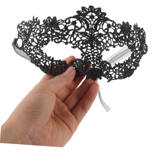 IMIKEYA Vintage Venetian Spitzen Halbgesichts Masken für Schwarze Masquerade Masken Komfortabel Geformt Elegantes Kostümzubehör für Ball Halloween Party IMIKEYA Vintage Venetian Spitzen Halbgesichts Masken für Schwarze Masquerade Masken Komfortabel Geformt Elegantes Kostümzubehör für Ball Halloween Party von IMIKEYA