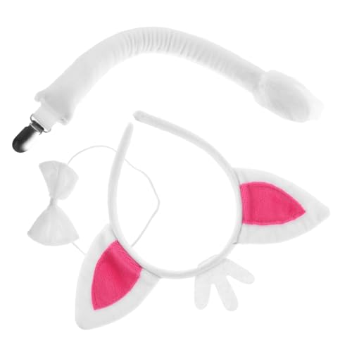 IMIKEYA Weiches Fuchsohr Stirnband und Langlebig Teiliges Set mit und Schleife für Cosplay Bühnenauftritte Halloween und Kostümpartys bei Kindern und Erwachsenen von IMIKEYA