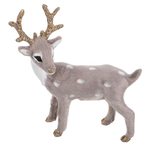 IMIKEYA Weihnachts Rentier Figur Realistisches Elch Modell Aus Kunststoff Dekoration Für Weihnachten Tischdeko Party Urlaub Kleines REH Für Garten Und Büro Perfekte Weihnachtsdeko von IMIKEYA