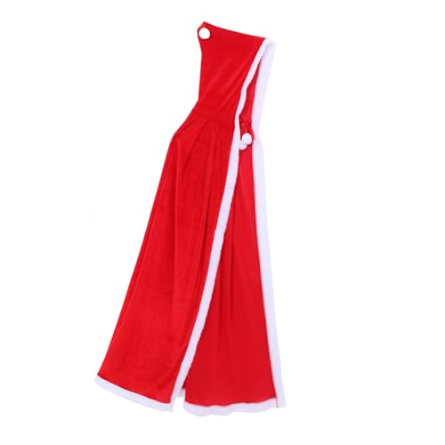 IMIKEYA Weihnachtskostüm Santa Claus Umhang mit Kapuze Roter Weihnachtsmantel für Erwachsene Festliches Cosplay Kostüm für Weihnachtsfeier und Party von IMIKEYA