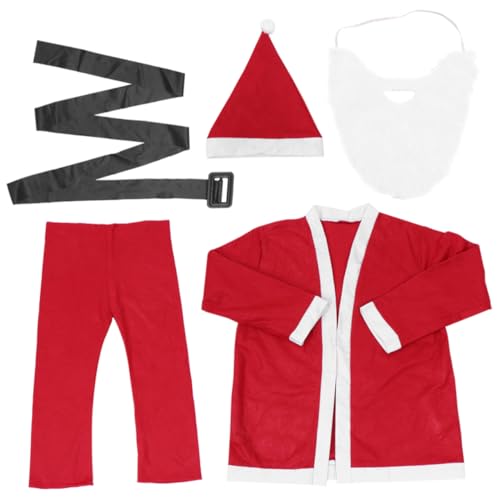 IMIKEYA Weihnachtsmann Kostüm Herren Cosplay Kleidung Festliche Santa Claus Verkleidung für Weihnachten Party Karneval von IMIKEYA