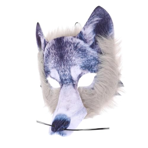 IMIKEYA Wolfsmaske Aus Fell Halloween Cosplay Requisiten Halloween Maske LED Für Männer Verrücktes Wolfskostüm Für Gruselige Maske Für Erwachsene Halloween Dekorationen von IMIKEYA