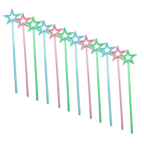 IMIKEYA Zauberstäbe Zackiger Sternzauberstab Für Prinzessinnen Bunte Kunststoff Zauberstäbe Und Perfekte Party Dekorationen Für Mädchen Rollenspiel von IMIKEYA