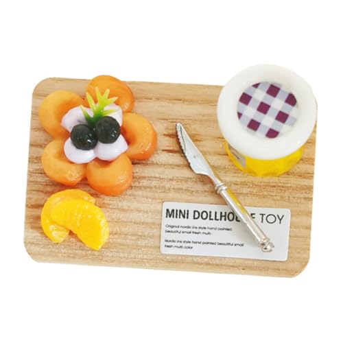 IMIKEYA Zubehör für Puppenhäuser Mini essbar innen Flasche Puppenhaus Zubehör Modell spielsachen Essen Puppenhaus-Küchen-Requisite Puppenhaus-Schneidebrett Harz Colorful von IMIKEYA
