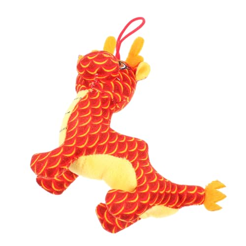 IMIKEYA realistisches Drachenplüschtier Drachen Kuscheltier chinesische neujahrsdekoration gieskanne kinderspielzeug plushible snugible Drache Stofftier Stofftier rot von IMIKEYA